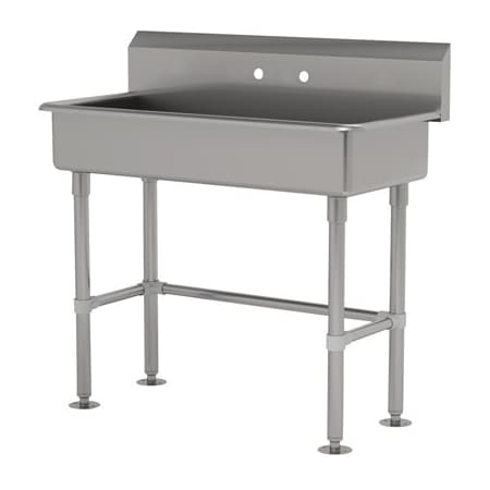 Advance Tabco 6 Deep ADA NSF 14 Ga. 304 SS Floor Mt Sink - Faucet Omitted FS-FM-1-ADA